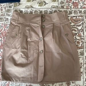 Beige cotton and polyester skirt